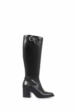 Jones Bootmaker Cesena Kniehohe Lederstiefel In Extraschmaler Passform, Schwarz