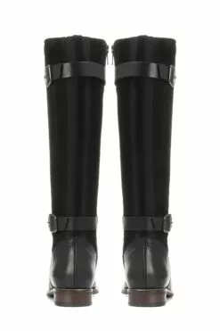 Jones Bootmaker Damen Kniehohe Lederstiefel, Schwarz -Winterschuhe Verkaufs-Shop 939076s3