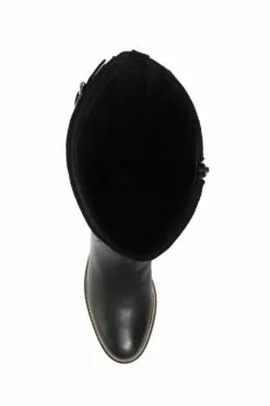 Jones Bootmaker Damen Kniehohe Lederstiefel, Schwarz -Winterschuhe Verkaufs-Shop 939076s4