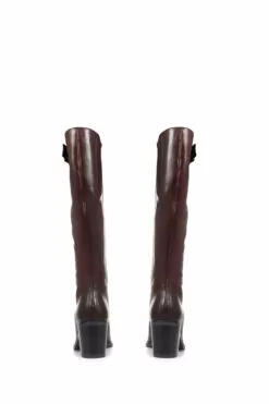 Jones Bootmaker Cesena Schmale, Kniehohe Lederstiefel, Braun -Winterschuhe Verkaufs-Shop C57046s3