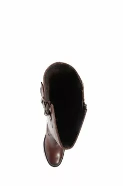 Jones Bootmaker Cesena Schmale, Kniehohe Lederstiefel, Braun -Winterschuhe Verkaufs-Shop C57046s6