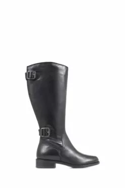 Jones Bootmaker Carrara Wadenhohe Lederstiefel In Weiter Passform, Schwarz