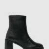 Schuh Belle Lederstiefel Mit Plateausohle, Schwarz -Winterschuhe Verkaufs-Shop D45575s