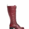 Moda In Pelle Geschnürte, Kniehohe Lederstiefel -Winterschuhe Verkaufs-Shop D56587s