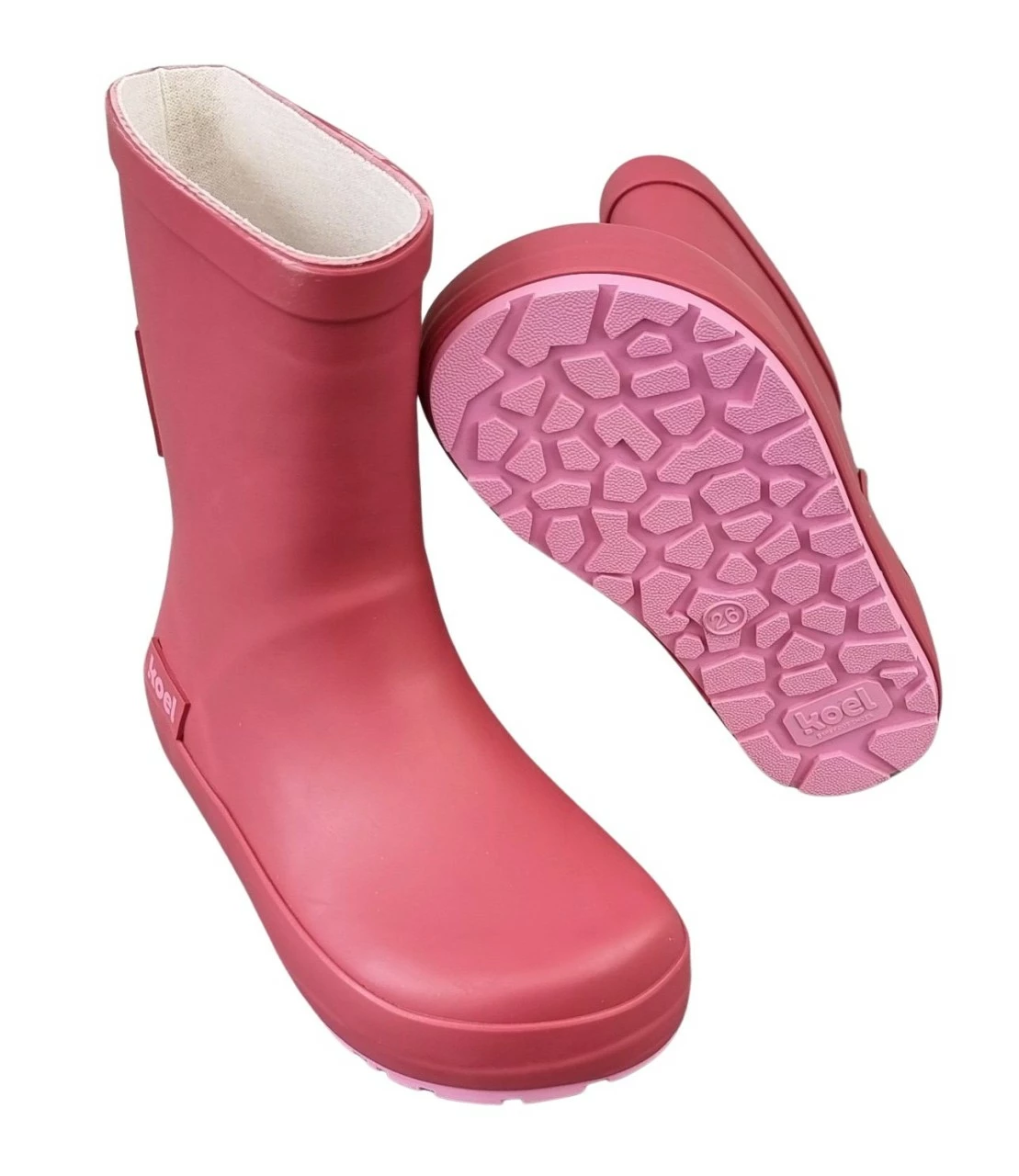 Koel Gummistiefel Fuchsia Pink Barfuß Regenstiefel Wellies Uni 4 Koel Gummistiefel Fuchsia Pink Barfuß Regenstiefel Wellies Uni – Bild 2
