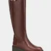 Coach Lilli Wadenhohe Lederstiefel -Winterschuhe Verkaufs-Shop T11352s