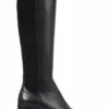 Jones Bootmaker Damen Bari Kniehohe Lederstiefel, Schwarz -Winterschuhe Verkaufs-Shop T46958s