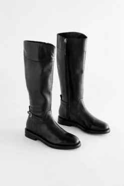 Next Forever Comfort® Kniehohe Lederstiefel Mit Flachem Absatz -Winterschuhe Verkaufs-Shop U41527s6