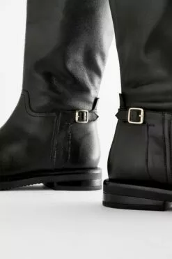 Next Forever Comfort® Kniehohe Lederstiefel Mit Flachem Absatz -Winterschuhe Verkaufs-Shop U41527s8