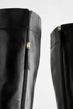 Next Forever Comfort® Kniehohe Lederstiefel Mit Flachem Absatz -Winterschuhe Verkaufs-Shop U41527s9