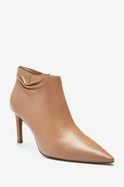 Next Signature Lederstiefel Mit Seitenrüsche, Schwarz -Winterschuhe Verkaufs-Shop U59331s4