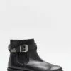 River Island Lederstiefel Mit Applikation, Schwarz -Winterschuhe Verkaufs-Shop U61240s