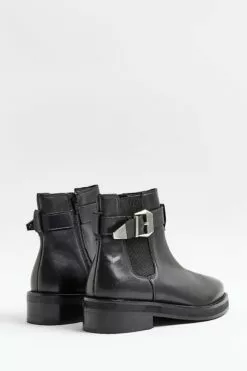 River Island Lederstiefel Mit Applikation, Schwarz -Winterschuhe Verkaufs-Shop U61240s2