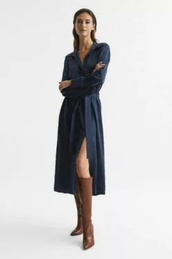 Reiss Carina Kniehohe Lederstiefel -Winterschuhe Verkaufs-Shop U99278s2